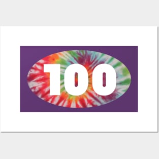 100 Mile Ultramarathon Tie Dye Ultra Posters and Art